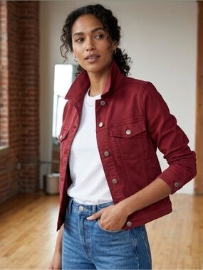 Simons Burgundy Jean Jacket